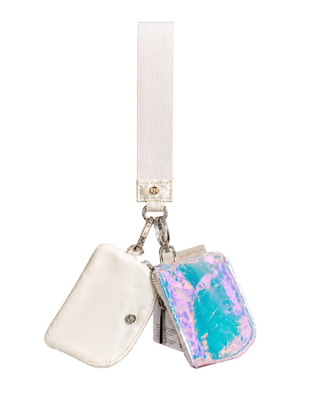 ✨ Lululemon Dual Pouch Wristlet – Bone/Iridescent (Limited Edition) ✨